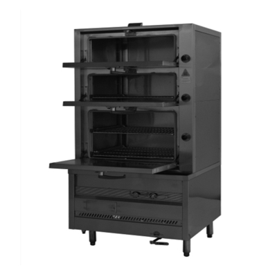 燃气炉头式三门海鲜蒸柜