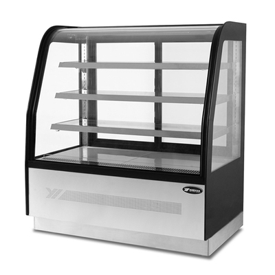 三层双圆弧蛋糕展示柜——面包店设备优质之选