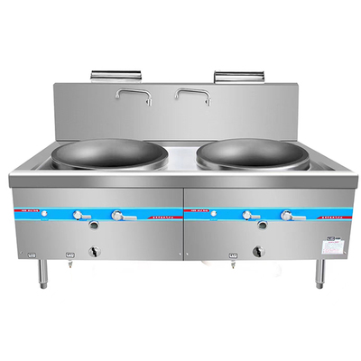 食堂燃气双头大锅灶