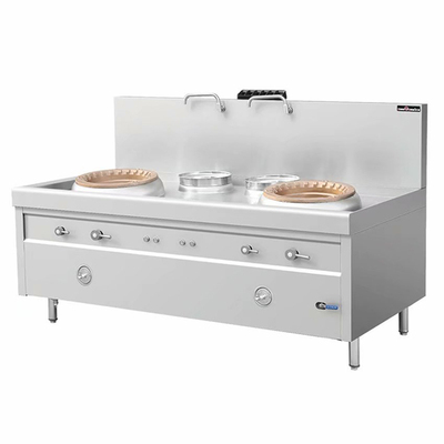 广式双头双尾燃气炒灶