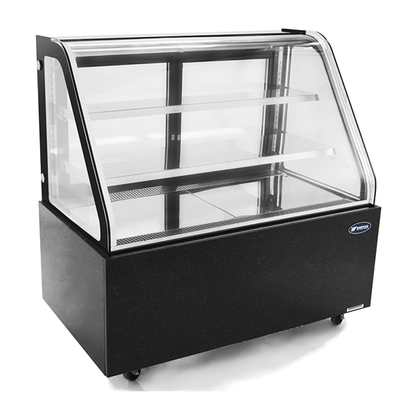 斜角双圆弧后开门蛋糕展示柜